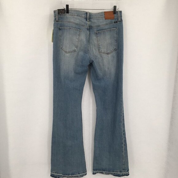 Lucky Brand Brooke Flare jeans raw hem mid-rise distressed light women new 31 12 - Picture 7 of 8